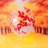 Venda por atacado 12 polegadas 2.8g preenchido folha de alumínio lantejoulas balão proposta festa de aniversário decoração Net vermelho balão de lantejoulas transparentes