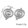 Acero Inoxidable Espiral Vórtice Placa Mosquitera Colgante Moda Simple DIY Collar Pendientes Accesorios de Joyería Venta al por Mayor
