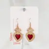 Accesorios de Aleación DIY Pendientes Colgantes de Amor Rojo Gótico Pendientes de Puesto del Mercado Nocturno Pendientes con Gancho para la Oreja RG2