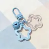 Chaveiro Duplo Sino Estrela Acrílico com Chaveiro Estrela de Cinco Pontas Vazada, Acessórios de Contas, Pingente de Mochila Presente