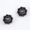 Tapas de Flor y Cuentas Espaciadoras de Aleación Color Gunmetal, Materiales para Bisutería DIY Estilo Tinta Nuevo Chino, Accesorios para Pulseras