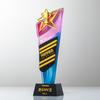Nuevo trofeo de cristal con impresión en color de resina, medalla de la reunión anual, premio al personal destacado, competición de baile deportivo, trofeo de metal