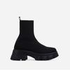 Zapatos tipo calcetín para pareja para mujer, Botines cortos de punto casuales para otoño e invierno, Zapatos de talla grande para mujer 35-4243