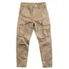 Calça de Trabalho Masculina Resistente ao Desgaste e à Sujeira para Primavera e Outono, Calça Longa Casual Versátil de Corte Reto e Solta, Tendência