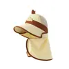 Sombrero de Protección Solar para Niños Qiunan Verano Nuevo Dibujos Animados Protección del Cuello Ala Ancha Sombrero Chal de Playa Sombrero de Bebé Sombrero para el Sol