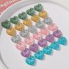 Parche de corazón cóncavo-convexo de 19 mm con sensación transparente, accesorios de resina para bricolaje, accesorios para el cabello hechos a mano, bonitos pendientes, material al por mayor