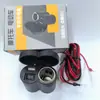 Cargador de Coche para Vehículo Eléctrico de Motocicleta 12V Cargador USB Encendedor de Cigarrillos con Interruptor y Luz Azul Portátil Universal