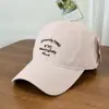Gorra de Béisbol Casual Versátil con Letras Estilo Coreano para Mujer, Parte Superior Suave, Algodón Cómodo, Visera Solar a la Moda, Gorra de Pico Adelgazante
