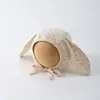 Chapéu de Bebê para Primavera e Outono, Chapéu Princesa Floral com Orelhas de Coelho para Menina, Chapéu de Palácio Fofo Protetor de Orelhas, Chapéu Quente para Outono e Inverno