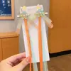 Novo Grampo de Cabelo Hanfu Estilo Chinês para Meninas, Acessório de Cabelo Infantil com Flores de Estilo Antigo, Franjas e Pérolas, Doce e Retrô