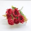 Nueva Flor de Seda Rosa Artificial de Exportación Flor Artificial Rosa Seattle Ramo de Boda Borde Rizado Escandinavo