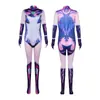 Traje de Cosplay Raven Jovens Titãs Traje de Cosplay Body Apertado Cosplay de Halloween Traje para Performance de Palco