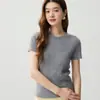 Suéter de Cachemira para Mujer con Trenzado Completo Cuello Redondo Manga Corta Pulóver Otoño Invierno Casual Versátil Punto Simple Capa Base