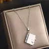Collar de Libro de Acero Inoxidable Estilo Influencer Europeo y Americano Transfronterizo para Mujer, Accesorio Abrible de Moda Que No Se Desvanece