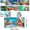 Tarjetas de Felicitación Navideñas Populares Transfronterizas Multiserie Hechas a Mano con Diamantes Juego de 9 Piezas con Sobres Pegatina de Diamante Dibujos Animados Juego de 6 Piezas