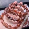Pulsera de Flor de Pegamento Rojo Natural con una Visión de un Hermoso Fénix y Pulsera de Cristal de Flor de Pegamento Fantasma, Estilo Étnico Simple y de Moda