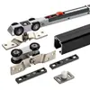 Accesorios para Puertas Correderas de Cristal Mecanismo de Unión Puerta Corredera Deslizante Bidireccional Amortiguación de Buffer Puerta Corredera Colgante Silencioso Actualización
