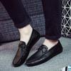 Touca de Estação Europeia Sapatos Masculinos de Couro Preguiçoso Slip-On Sapatos Masculinos Mocassins Sola Macia Respirável Sapatos de Condução Dropshipping