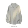 Outono 2026 Novo Estilo Estilo Hong Kong Base Branca Tamanho Grande Gola Lapela Manga Longa Camisa Polo M-5X HT261184-P19