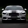 Adequado para 15-17 Ford Mustang Mustang Grelha Modificada Nariz de Porco com Grelha de Entrada de Ar com LED