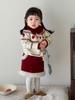 [Modelo de Gran Venta] Ropa para Niños Cane Pear Traje de Suéter para Niñas Invierno Ropa para Bebé Cárdigan Tejido Coreano Top