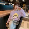 Camiseta Top Manga Longa Algodão Puro Versátil Estilo Coreano para Bebê Novidades Primavera/Outono 2026 Estampa Cartoon para Meninas Camada Base Casual t