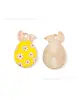 Huevo de Pascua Conejo Zanahoria Gota de Aceite Joyería Accesorios Colgante de Aleación DIY Llavero Cadena para Teléfono Adorno