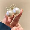 Clip Cruz Perla Estilo Coreano para Mujer Clip para Cabello Parte Trasera de la Cabeza Elegante y Elegante Clip para Cabello Grande Clip de Tiburón Tocado