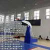 Soporte de Baloncesto Hidráulico Plegable Eléctrico Manual, Aro de Baloncesto Estándar para Adultos, Móvil para Exteriores con Manivela