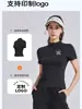 Polo Esportivo de Manga Curta com Meio Zíper para Golfe Tênis Secagem Rápida Collant Fitness Uniforme de Treinador Feminino Feito Sob Medida