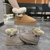 Botas de Nieve Peludas de Suela Gruesa Estilo Coreano para Mujer Moda Invierno 2026 Botines Cortos Cálidos Extra Acolchados con Felpa