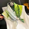 Bufanda de seda cuadrada de seda, bufanda fina de alta calidad para mujer, elegante bufanda con estampado, protección para el cuello, bufanda decorativa, venta al por mayor