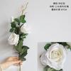 Arco de Parede com Flores Artificiais de Rosa de 3 Cabeças Flores Falsas Veludo Ins Botões de Flores Multi-Cabeça Fabricante Transfronteiriço Alta Simulação Romântico