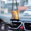 5 Adornos de Perro de Viento de Talla de Madera Resina Muñeco de Dibujos Animados Decoraciones para Coche Colgante para Espejo Retrovisor de Coche Colgante