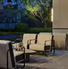 Sofá de exterior, sofá de cuero tipo yate para patio, silla de ocio para oficina de ventas de jardín, muebles de jardín para terraza de hotel de diseño, villa