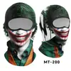 Máscara Facial de Seda Helada con Protección Solar de Calavera Venenosa de Payaso para Exteriores, Gorra Forro de Casco para Montar en Motocicleta, Unisex