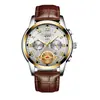 Nuevo Reloj Fenzun para Hombre Moda Trendy Reloj Tourbillon para Hombre Cuarzo Correa de Acero Multifuncional No Mecánico Reloj para Hombre