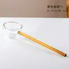 Cuchara de Vidrio de Borosilicato Alto Cuchara para Postre Café Remover Cuchara Transparente Estilo Ins Tamaño Grande Hogar Mango Largo Cuchara para Aceite Cuchara para Sopa