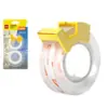 Conjunto de Fita Adesiva Transparente Invisível Deli com Cortador para Estudante, Escritório, Alta Viscosidade, Fita Pequena Transparente no Atacado