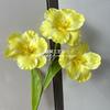 3 tulipas artificiais únicas impressão 3D tulipa segurando flores arranjo de flores de casamento salão de casamento flores artificiais atacado