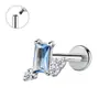Zeming Original Douyin Más Vendidos F136 Aleación de Titanio y Circonio Aretes de Tachuela Diseño de Nicho Perforación de Lóbulo de la Oreja Tachuelas para Cartílago de la Oreja Estilo Europeo Americano