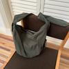 Bolso de hombro estilo coreano tipo dumpling, de nailon, de gran capacidad, neutro, bandolera, con correa ancha, combinable, sencillo y moderno para mujer.