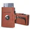 Cartera de Cuero Personalizada con Ranura para Airtag, Portatarjetas Antideterioro RFID, 70% de Descuento Cartera de Cuero Genuino para Hombre de Negocios