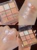 Placa de Sombras de Ojos de Chocolate de Nueve Colores Ins Súper Fuego Brillo Iluminador Impermeable Resistente al Sudor Duradera Sin Maquillaje Placa de Sombras de Ojos Mate