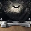 Tela de Fondo Nuevo Paisaje de Halloween Transfronterizo Tela de Fondo Decoración Popular de Terror Temu Esqueleto Halloween