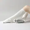 Novas Meias de Yoga Antiderrapantes de Cano Longo Profissionais de Cinco Dedos Meio Cano Meias Esportivas Meias de Pilates Femininas Primavera e Outono Algodão Fitness