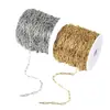 Cadena de clip de papel de acero de titanio, cadena de cruz martillo largo aplanado de acero inoxidable, accesorios para joyería DIY en stock para venta al por mayor