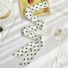 Pañuelo de Seda Negro con Lunares Vintage para Mujer 2026 Nuevo Estilo Coreano de Alta Gama Cinta Larga Pañuelo Versátil Cinta para el Cabello