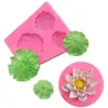 Molde de silicona de loto DIY hoja de loto carpa nuevo estilo chino antiguo decoración de pastel de fondant de chocolate epoxi