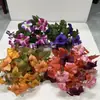 Flores Artificiales de Venta Caliente Transfronteriza, 7 Ramas, 12 Ramas de Enredaderas de Campanilla Artificiales, Flores Falsas de Flor Trompeta, Flores Artificiales de Seda Colgantes para Decoración del Hogar